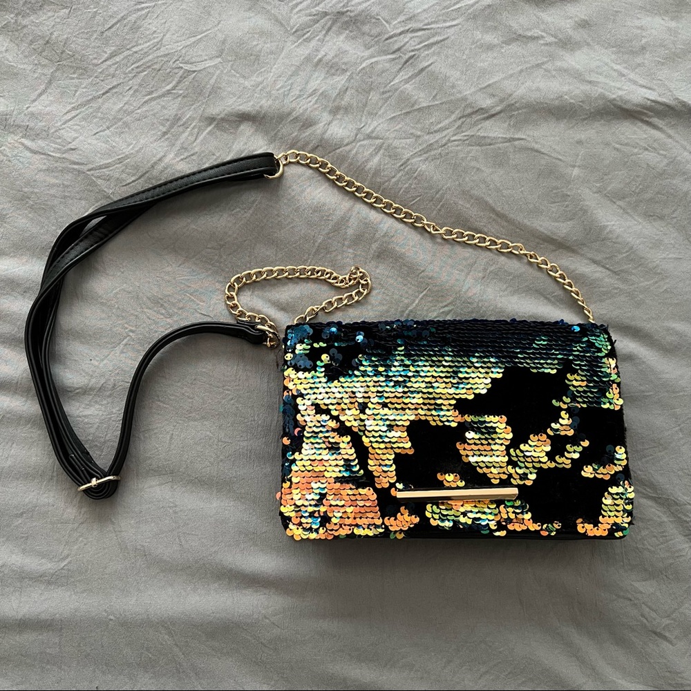 Aldo velvet sequin crossbody bag